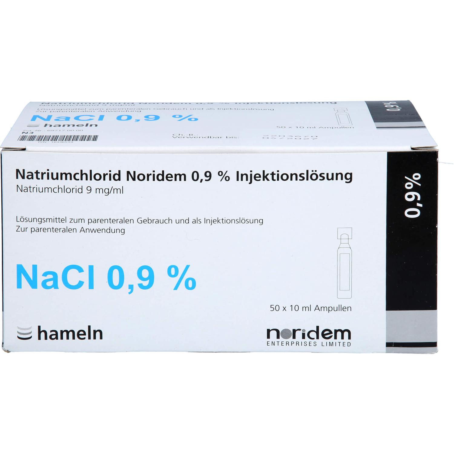 Natriumchlorid Noridem 0.9 % Injektionslsung 50x10 ml hameln pharma bei onfy.de kaufen Natriumchlorid Noridem 0.9 % Injektionslsung 50x10 ml hameln pharma bei onfy.de kaufen