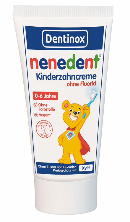 Nenedent Kinderzahncreme ohne Fluorid Standtube 50 ml Dentinox Gesellschaft für pharmazeutische Präparate bei onfy.de kaufen 08771777