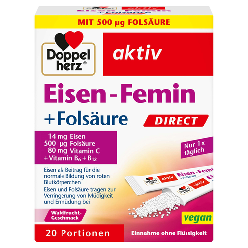 Doppelherz Eisen-Femin Direct 20 St Queisser Pharma bei onfy.de kaufen 01446577