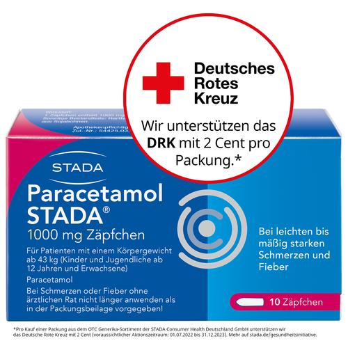 Paracetamol Stada 1000mg Zäpfchen 10 St STADA Consumer Health Deutschland bei onfy.de kaufen 07368140