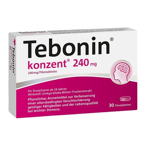 Tebonin Konzent 240mg Filmtabletten 30 St Dr.Willmar Schwabe bei onfy.de kaufen 07752016