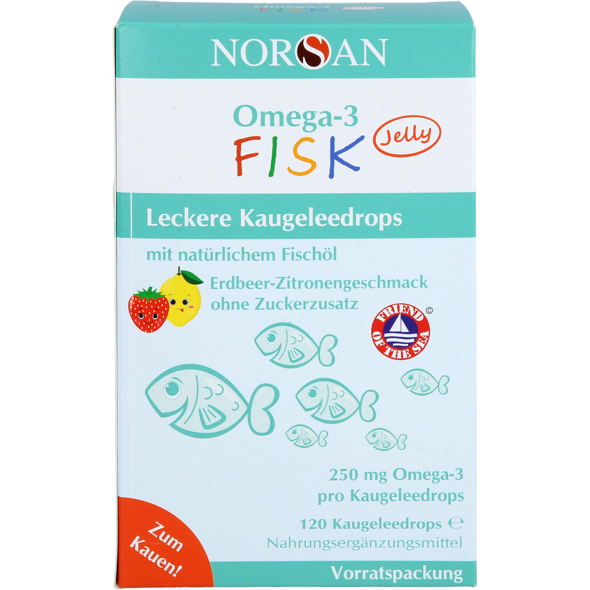 Norsan Omega-3 Fisk Jelly Vorratspackung F.kinder null