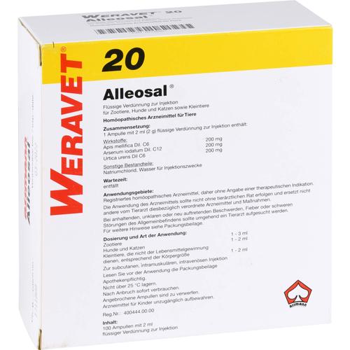 Alleosal 20 Vet 100x2 ml Biokanol Pharma Gmbh bei onfy.de kaufen 02146021