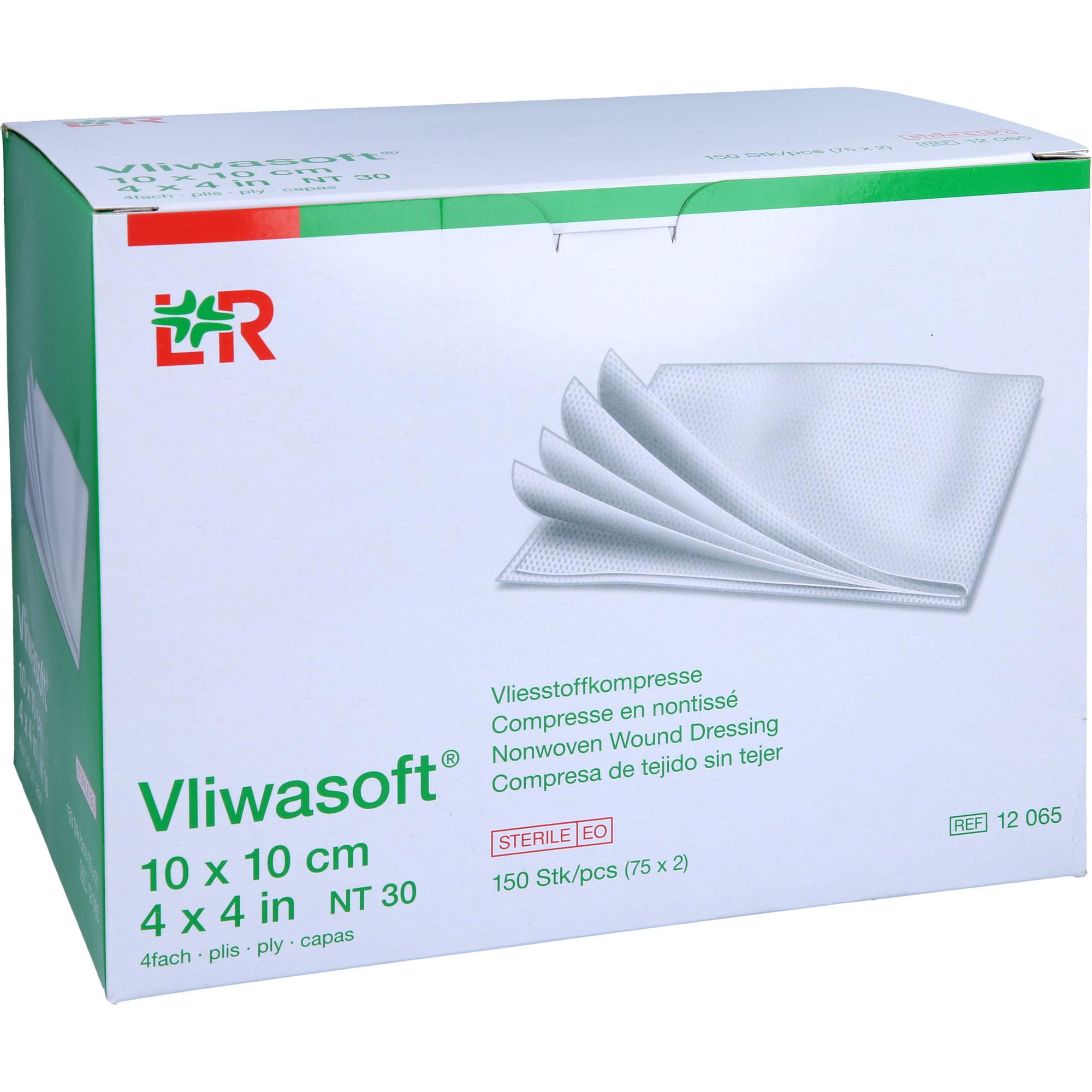 Vliwasoft Vlieskompressen Steril 10x10 cm 4L. 150 St Crosp Medical bei onfy.de kaufen 19377210