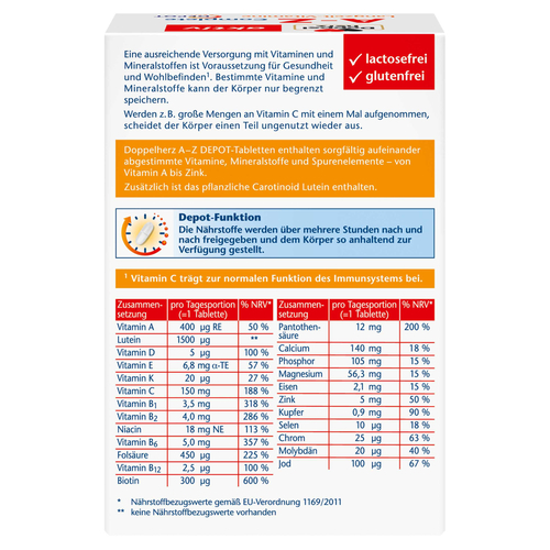 Doppelherz A-Z Depot 60 St Queisser Pharma bei onfy.de kaufen 00263449