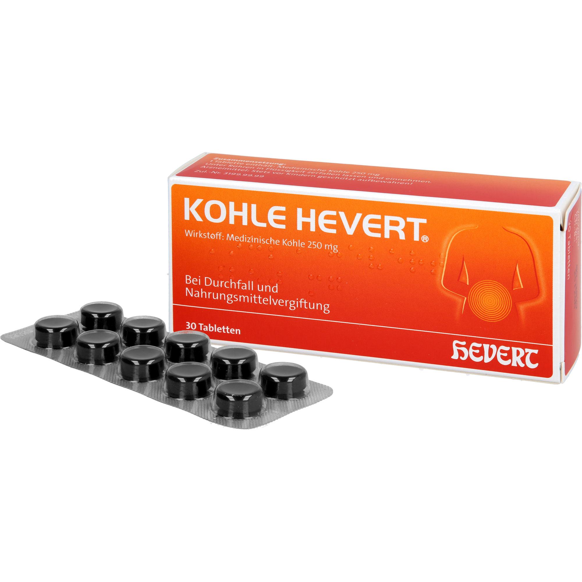 Kohle Hevert 30 St Hevert-Arzneimittel bei onfy.de kaufen 19428491