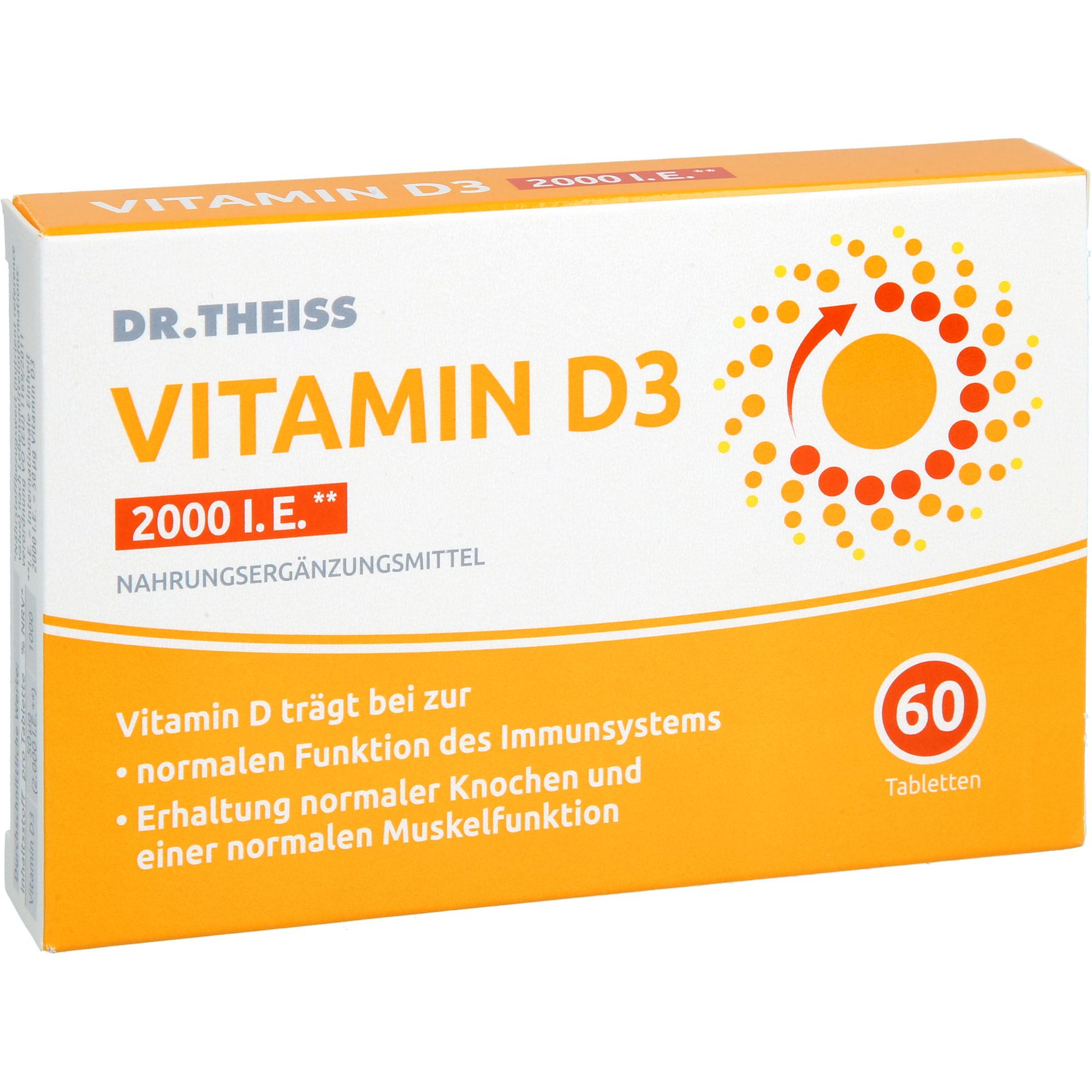 Dr. Theiss Vitamin D3 Tabletten 2000 I.e. 60 St Dr. Theiss Naturwaren bei onfy.de kaufen 19902900