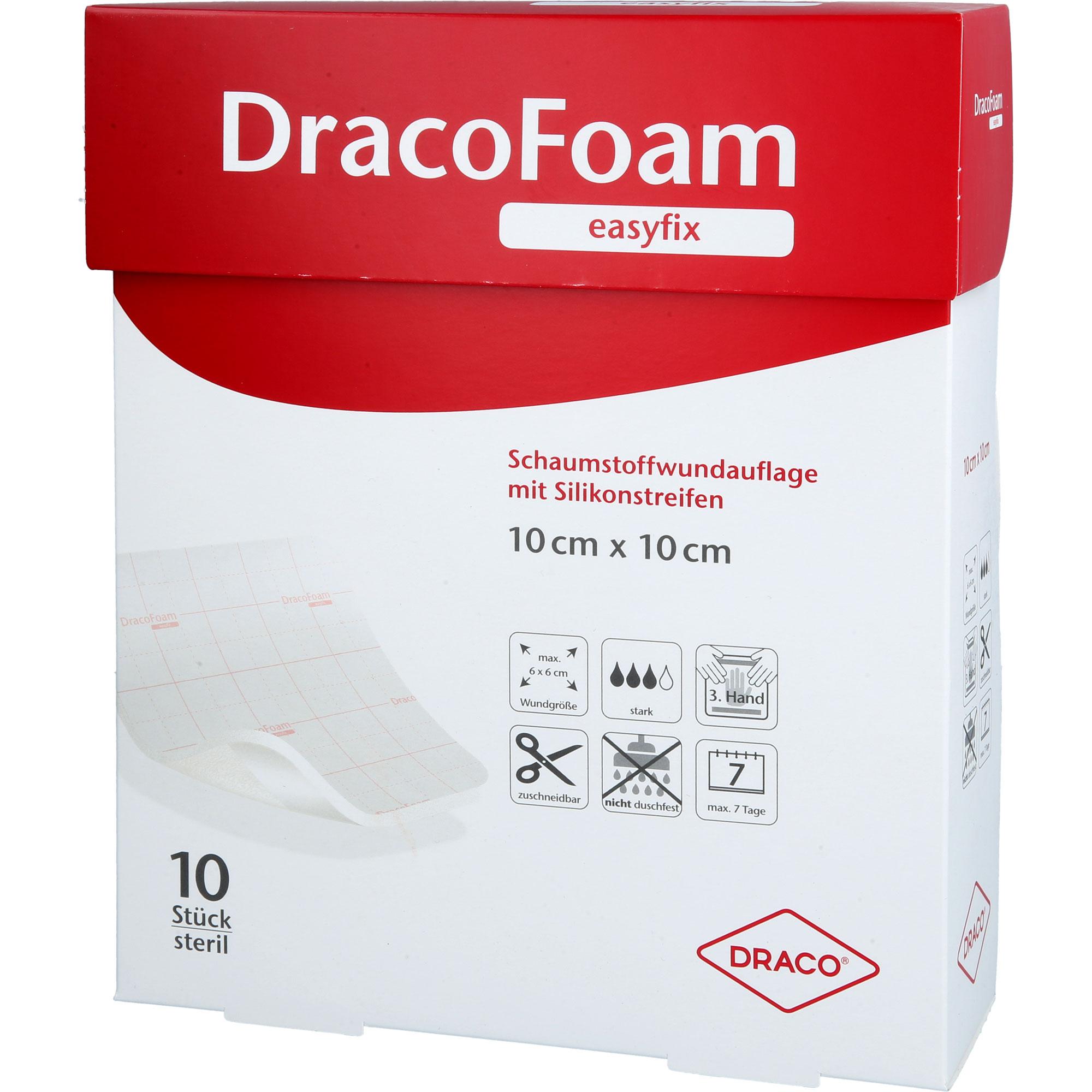 Dracofoam Easyfix Schaumstoff Wundauflage 10x10cm 10 St Dr. Ausbüttel bei onfy.de kaufen 19156839