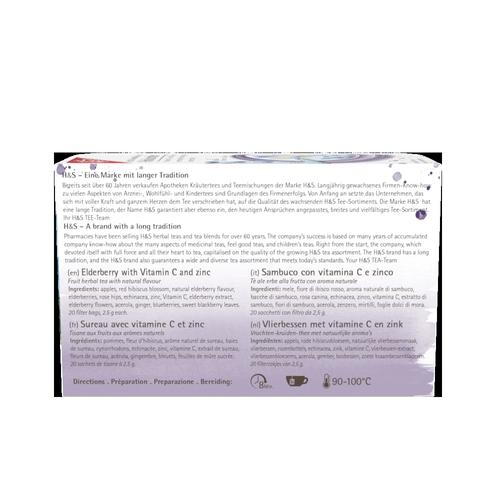 H&S Holunder mit Vitamin C und Zink 20x2.5 g H&S Tee - Gesellschaft bei onfy.de kaufen 17454337