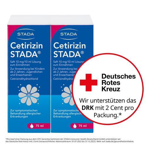 Cetirizin Stada Saft 10mg/10ml Lösung Z Einnehmen 150 ml STADA Consumer Health Deutschland bei onfy.de kaufen 02418212