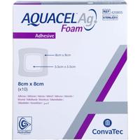 Aquacel Ag Foam Adhäsiv 8x8 cm Verband null