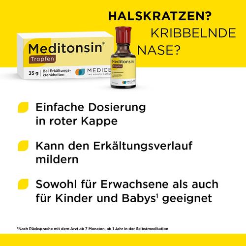 Meditonsin Tropfen bei ersten Anzeichen einer Erkältung  35 g MEDICE Arzneimittel Pütter bei onfy.de kaufen 10192710