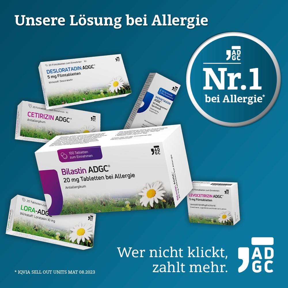 Bilastin Adgc 20 mg Tabletten bei Allergie 50 St Zentiva Pharma bei onfy.de kaufen 19427474