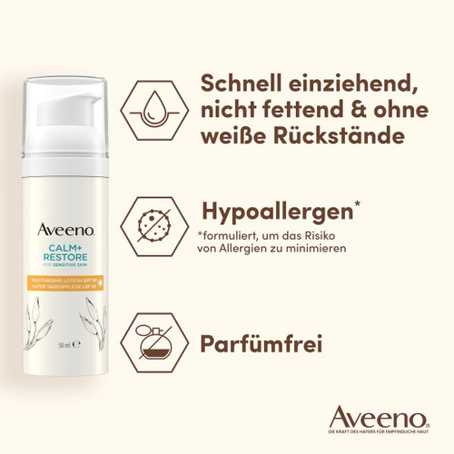 Aveeno Calm+ Restore Hafer Tagespflege LSF 50 50 ml Kenvue Germany GmbH (OTC) bei onfy.de kaufen 19822118