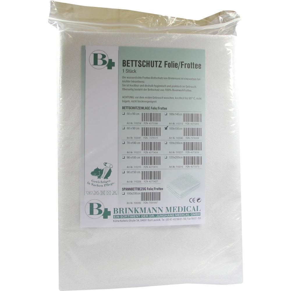 Bettschutzeinlage Folie/Frottee 100x150cm