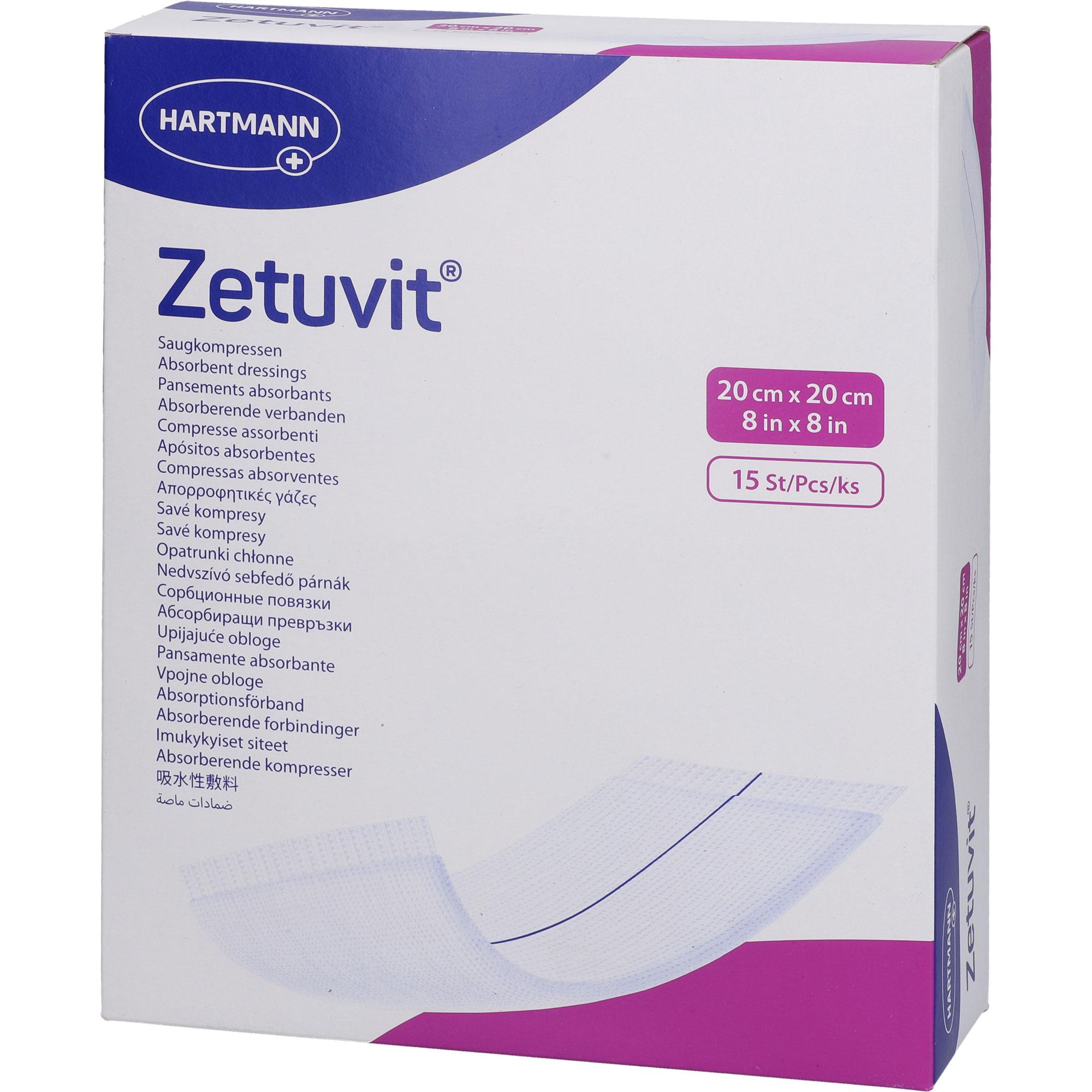 Zetuvit Saugkompressen Steril 20x20 cm 15 St adequapharm bei onfy.de kaufen 19680718