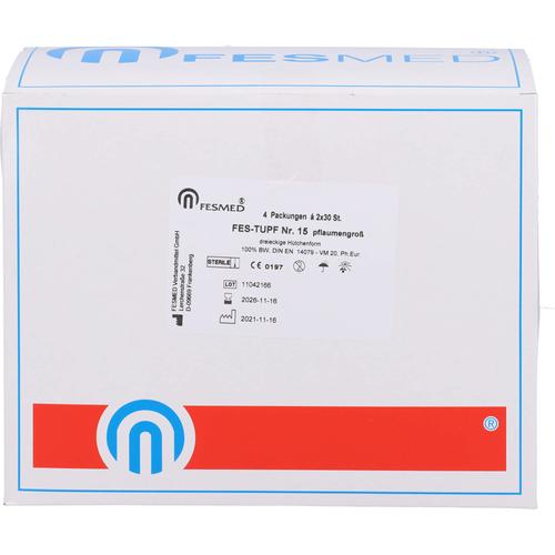 Mulltupfer Fes-Tupf Nr.15 Steril Pflaumengroß 2x30 St FESMED Verbandmittel bei onfy.de kaufen 14266612