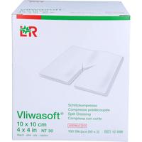Vliwasoft Schlitzkompressen 10x10 cm Steril 4Lagig null
