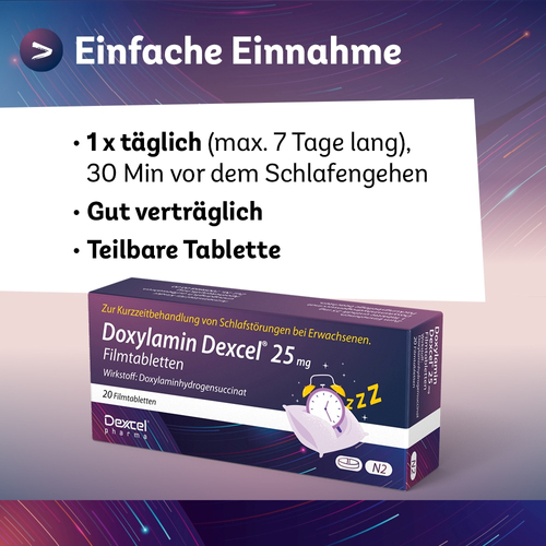 Doxylamin Dexcel 25 mg Filmtabletten 20 St Dexcel Pharma bei onfy.de kaufen 18884436