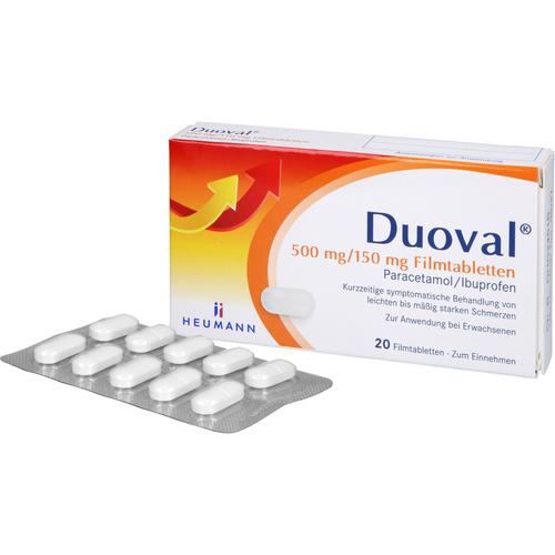 Duoval 500 mg /150 mg Filmtabletten 20 St HEUMANN PHARMA GmbH & Co. Generica bei onfy.de kaufen 19203131