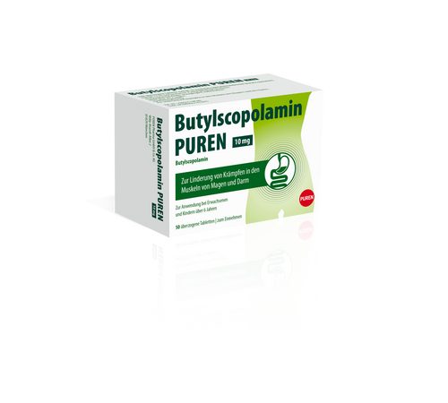 Butylscopolamin Puren 10 mg Überzogene Tabletten 50 St PUREN Pharma bei onfy.de kaufen 17606563