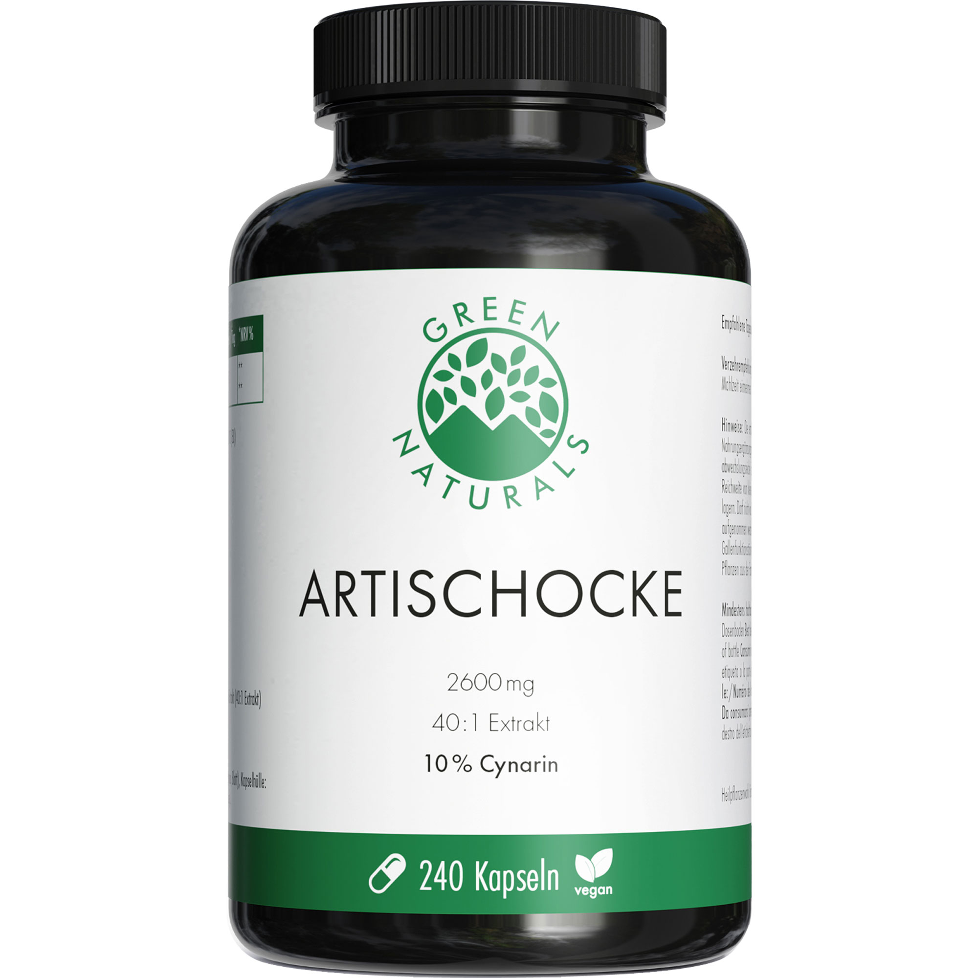 Green Naturals Artischocke 2.600mg mit 10% Cynarin