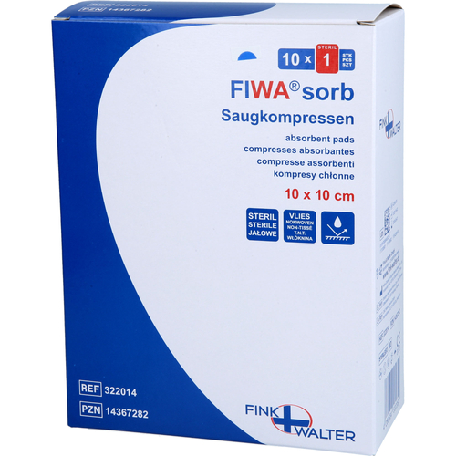 Saugkompressen Verbandkomp Steril 10x10cm Fiwasorb 10 St Fink & Walter bei onfy.de kaufen 14367282