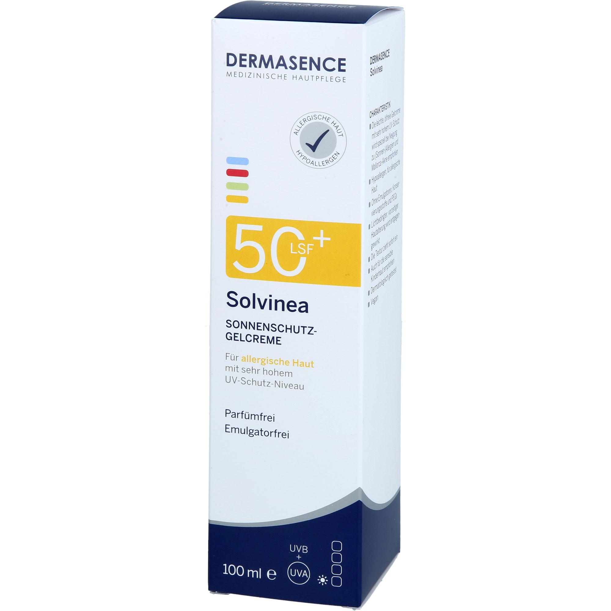 Dermasence Solvinea Sonnenschutz-Gelcreme LSF 50+ 100 ml Medicos Kosmetik bei onfy.de kaufen 19488205