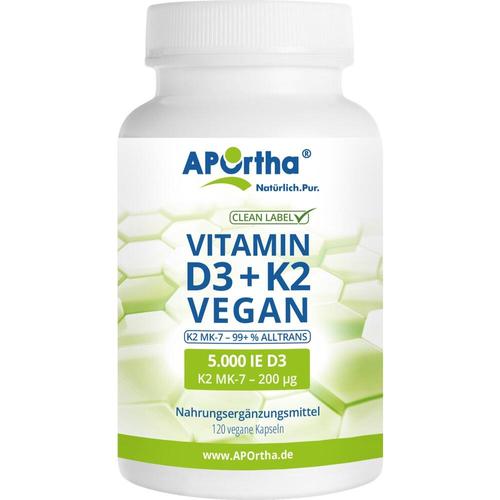 Vitamin D3 5000Ie+k2 200Ug Mk-7 Vegan 120 St APOrtha Deutschland bei onfy.de kaufen 16842876
