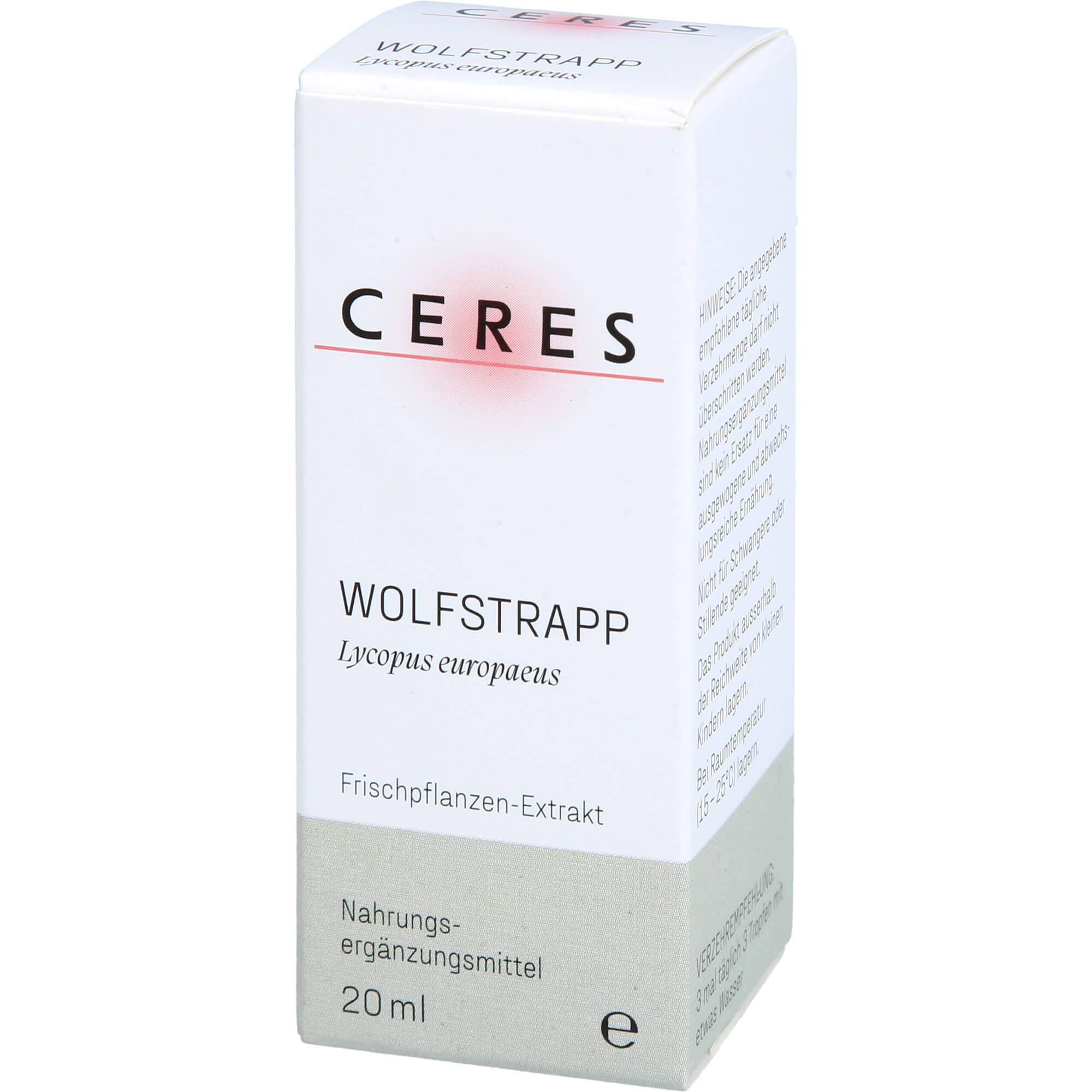 Ceres Wolfstrapp Lycopus Europaeus Extrakt 20 ml CERES Heilmittel bei onfy.de kaufen 19237549
