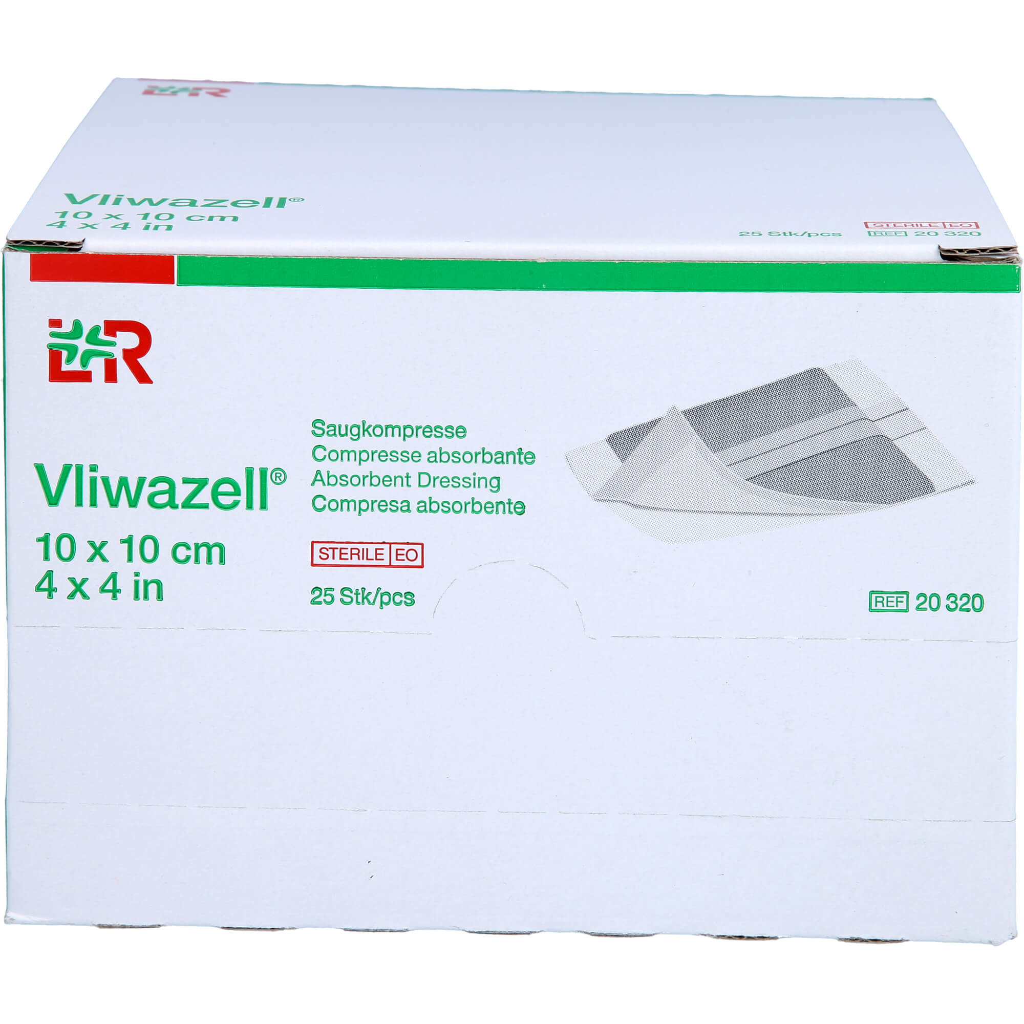 Vliwazell Saugkompressen 10x10 cm Steril
