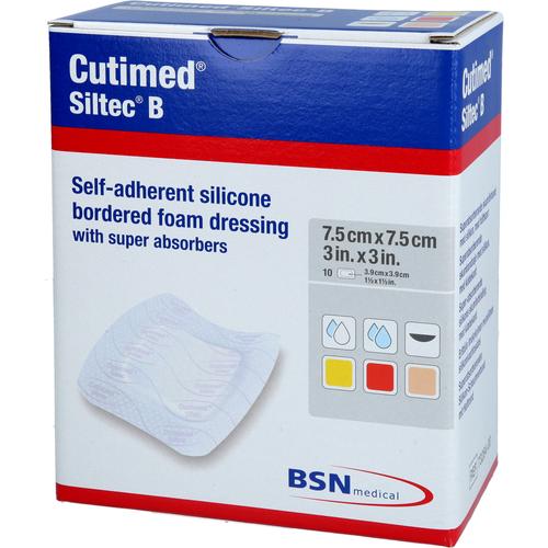 Cutimed Siltec B Schaumverb.7.5x7.5 cm M.haftr. 10 St Crosp Medical bei onfy.de kaufen 19694637