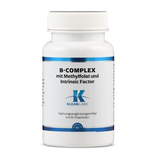 B-Complex mit Methylfolat + Intrinsic F Klean Labs null