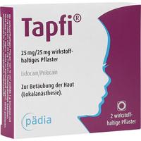 Tapfi 25 mg/25 mg Wirkstoffhaltiges Pflaster null