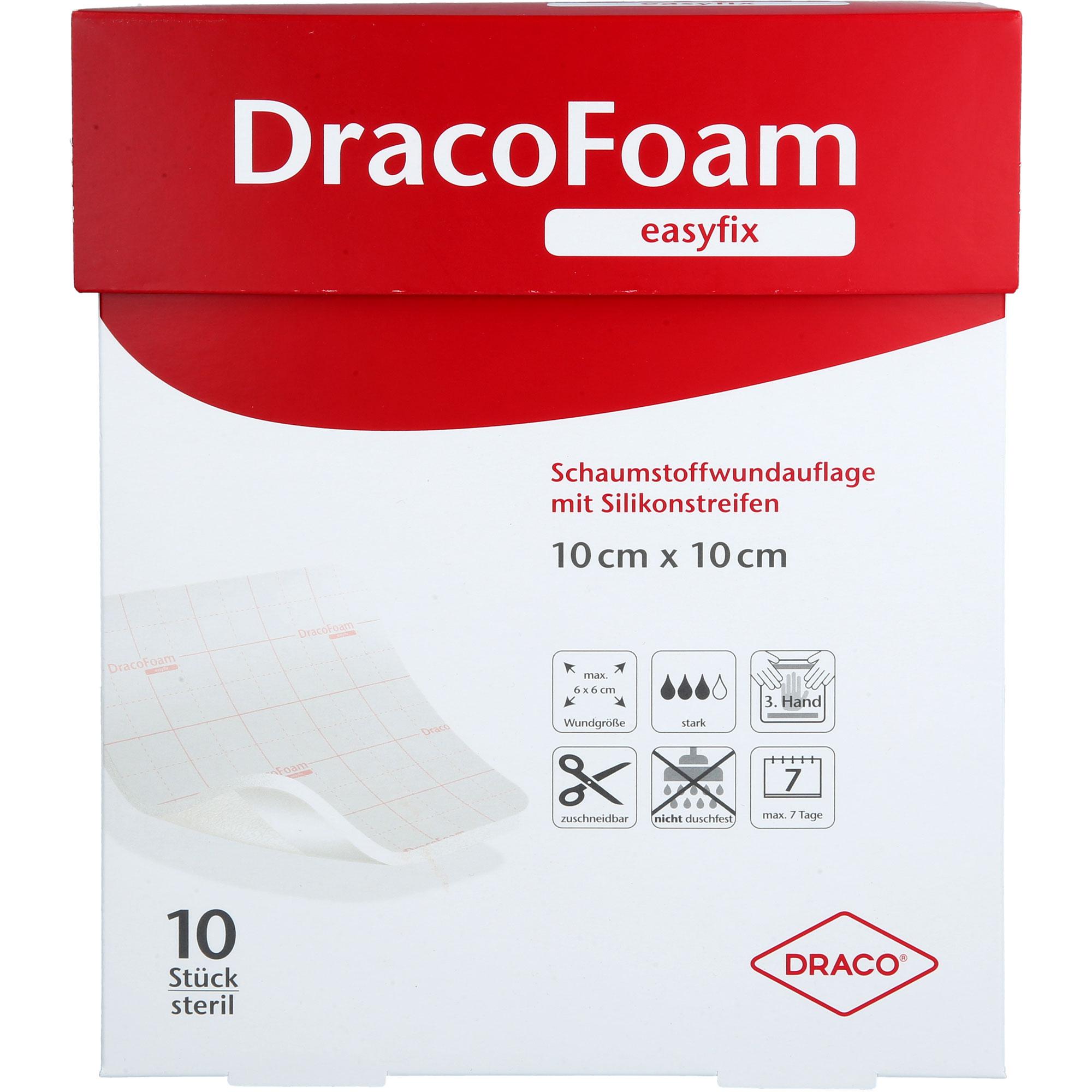 Dracofoam Easyfix Schaumstoff Wundauflage 10x10cm null