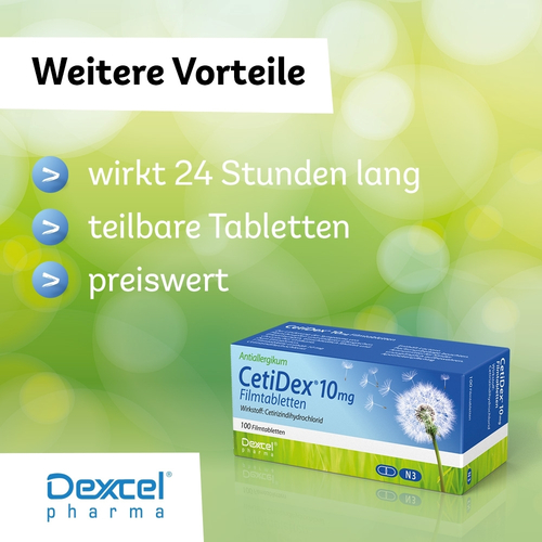 Cetidex 10mg 100 St Dexcel Pharma bei onfy.de kaufen 08892133