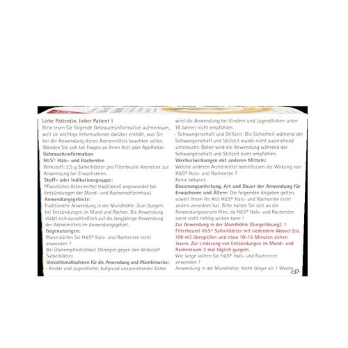 H&S Hals-und Rachentee 20x2.5 g H&S Tee - Gesellschaft bei onfy.de kaufen 09298863