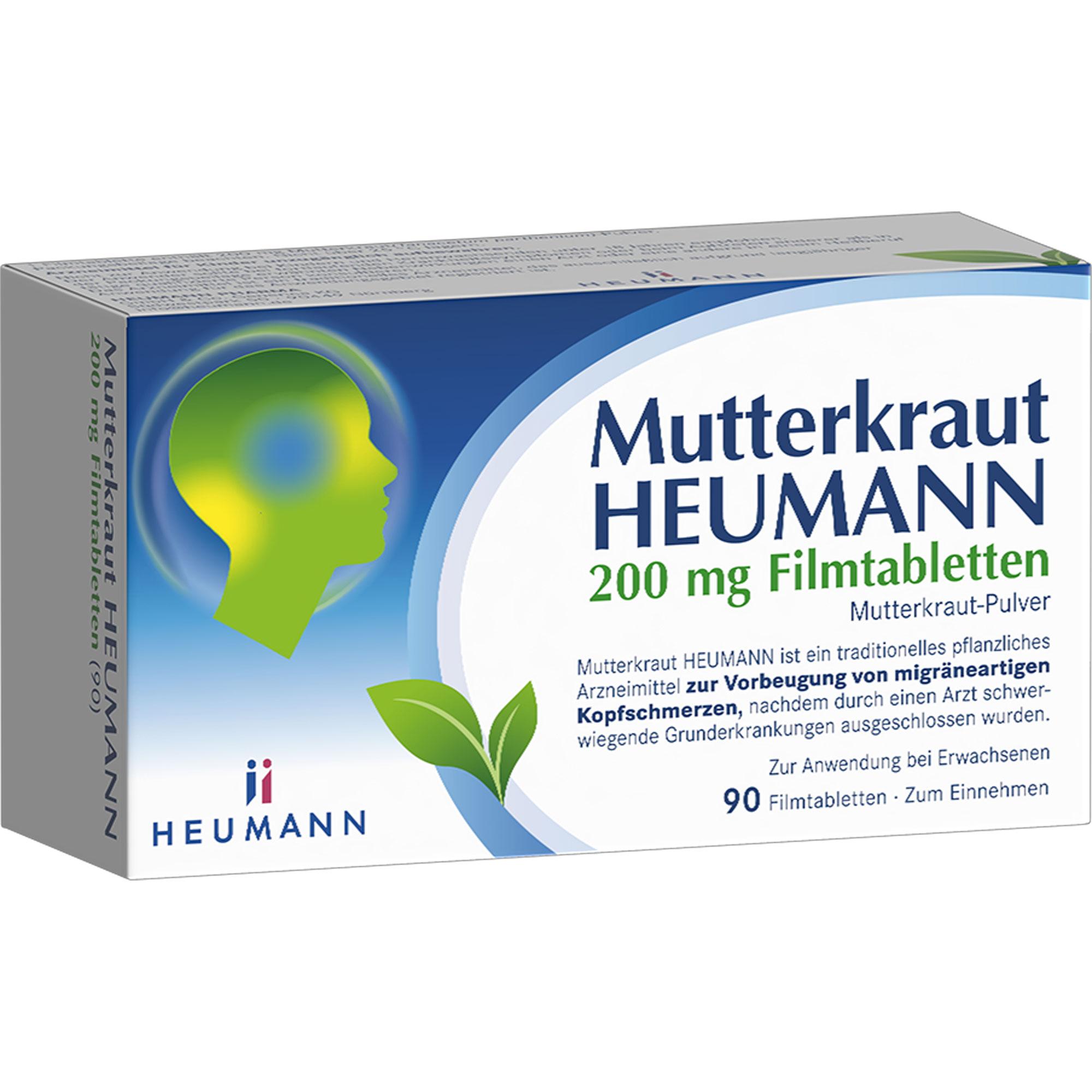 Mutterkraut Heumann 200 mg Filmtabletten 90 St HEUMANN PHARMA GmbH & Co. Generica bei onfy.de kaufen 19283242