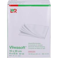 Vliwasoft Vlieskompressen 10x20 cm Steril 6 Lagig