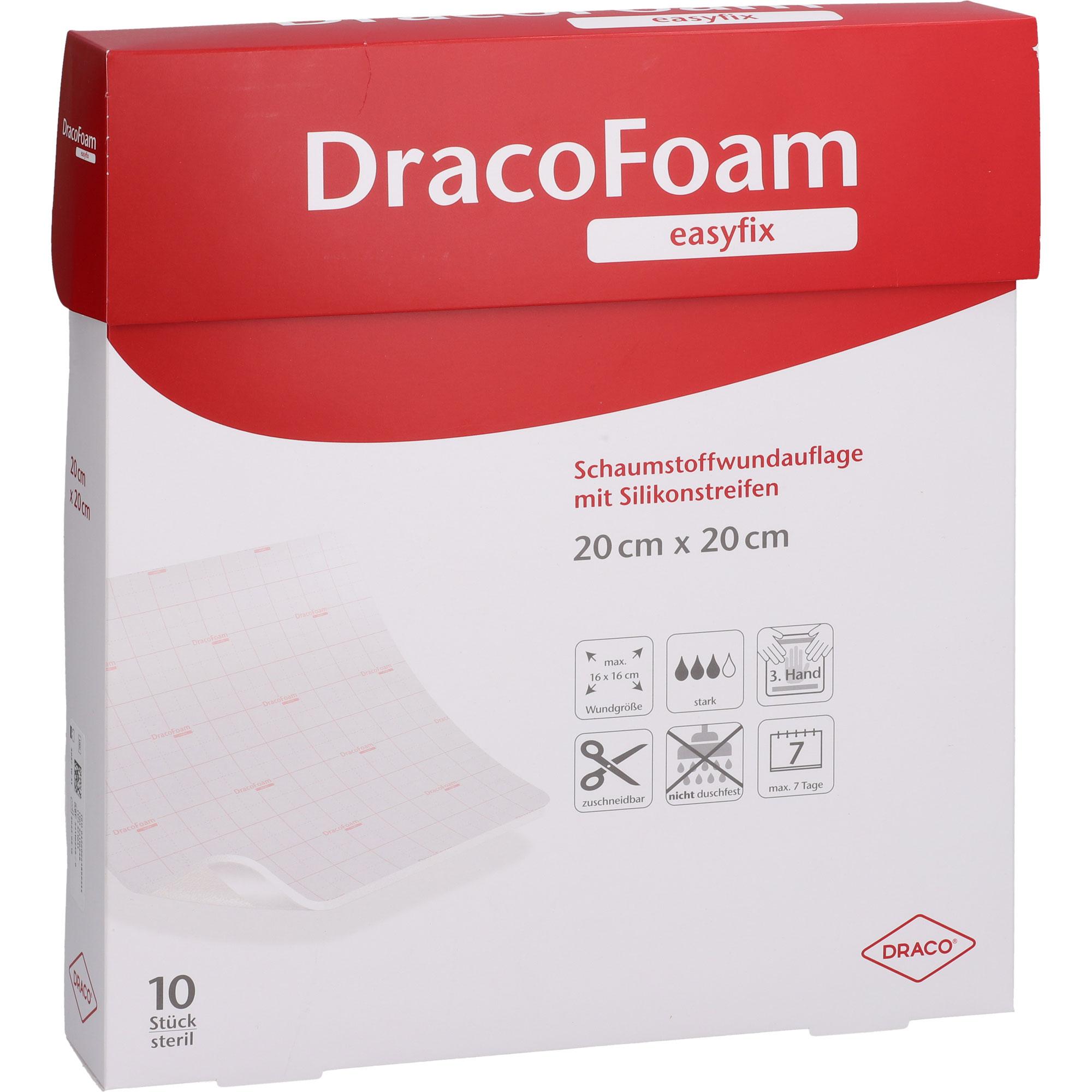 Dracofoam Easyfix Schaumstoff Wundauflage 20x20cm 10 St Dr. Ausbüttel bei onfy.de kaufen 19156851