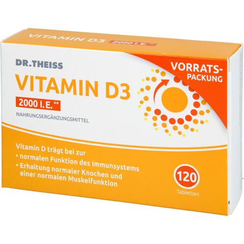 Dr. Theiss Vitamin D3 Tabletten 2000 I.e. 120 St Dr. Theiss Naturwaren bei onfy.de kaufen 19947995