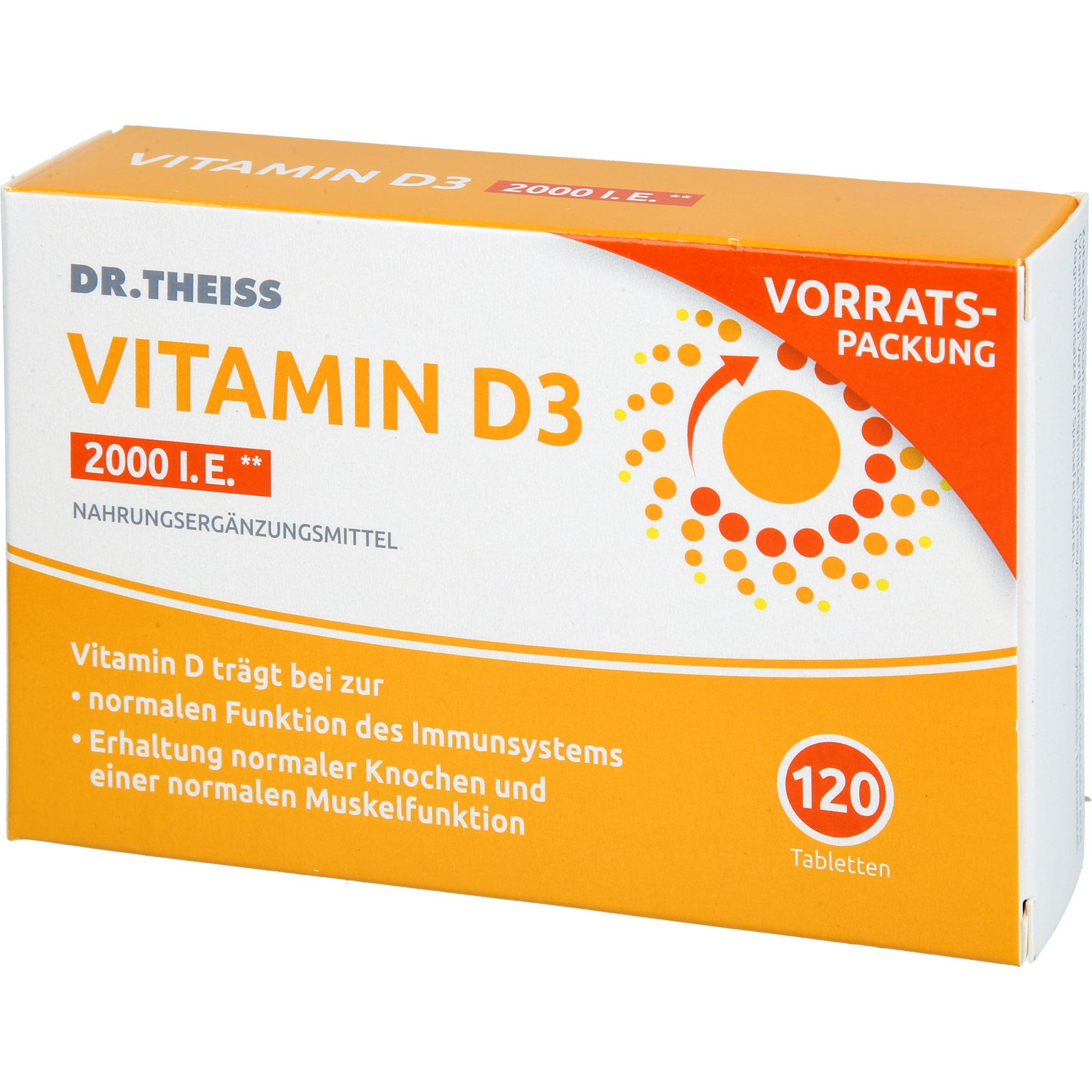 Dr. Theiss Vitamin D3 Tabletten 2000 I.e. 120 St Dr. Theiss Naturwaren bei onfy.de kaufen 19947995