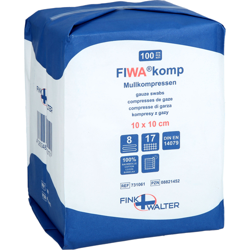 Mullkompressen 10x10cm Unsteril 8-Fach 100 St Fink & Walter bei onfy.de kaufen 08821452