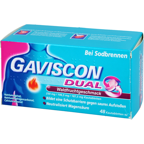 Gaviscon Dual Waldfrucht 250 mg/106.5 mg/187.5 mg 48 St Reckitt Benckiser Deutschland bei onfy.de kaufen 20033119
