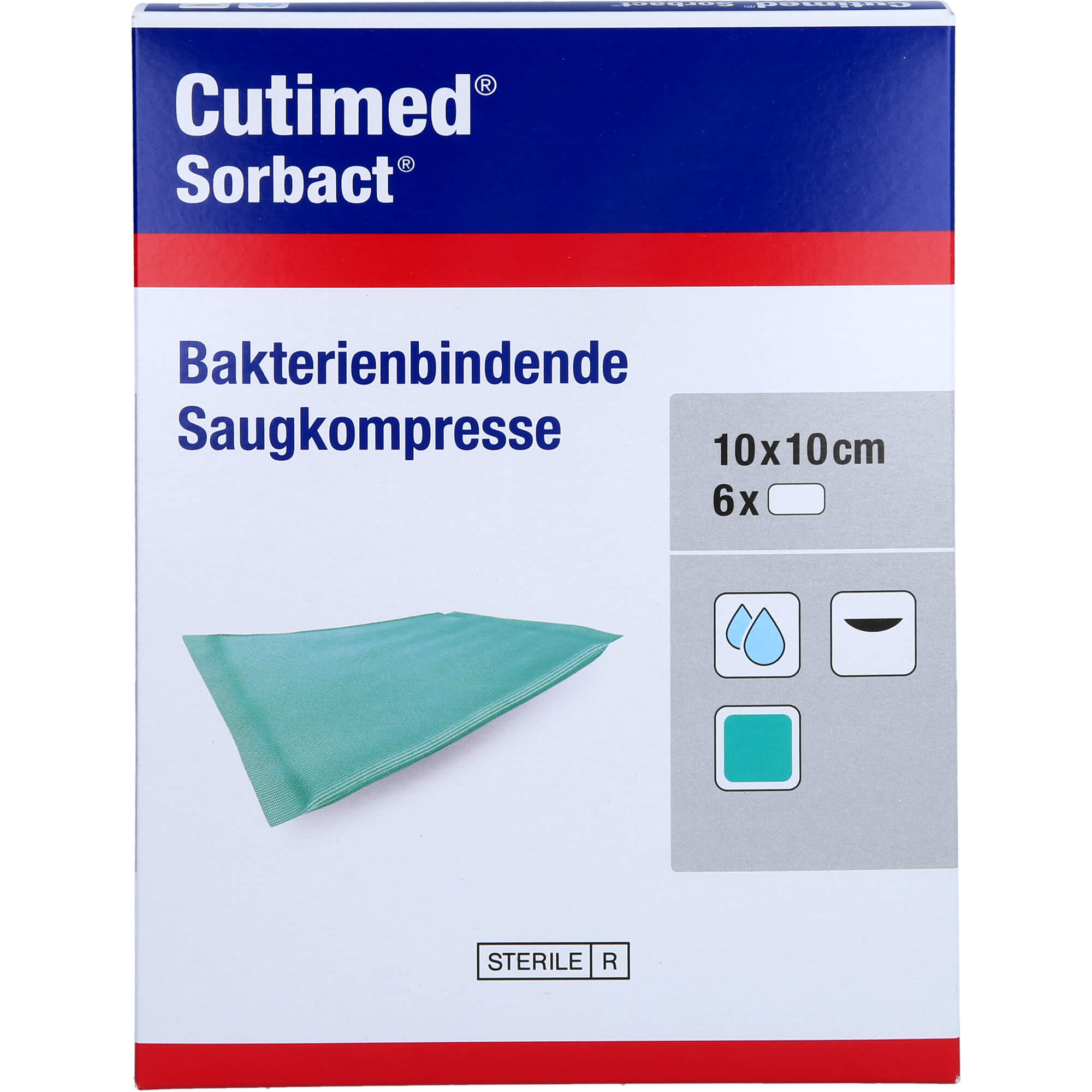 Cutimed Sorbact Saugkompressen 10x10 cm null