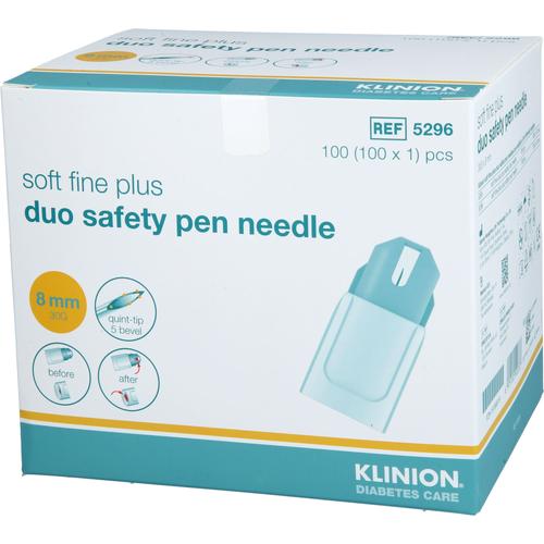 Klinion Soft Fine Plus Duosafety Penneedle 30G 8Mm 100 St Mediq Deutschland bei onfy.de kaufen 19166619