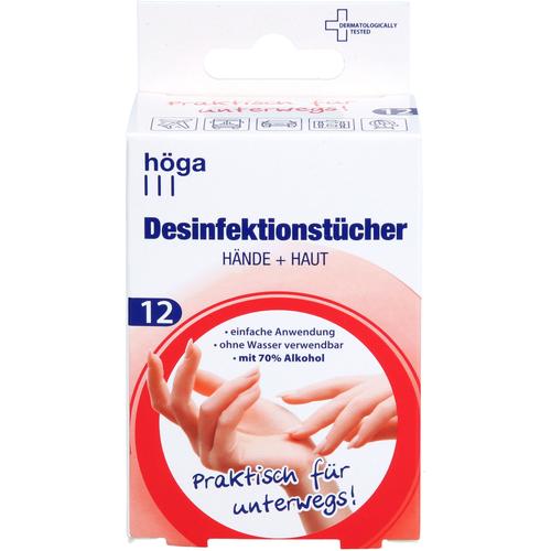 Desinfektionstücher Hände + Haut 12 Tücher 12 St Höga-Pharm bei onfy.de kaufen 16003609