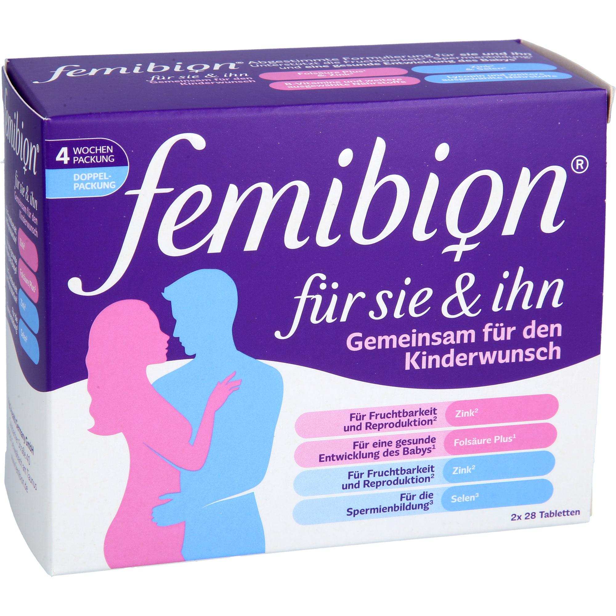 Femibion für Sie & Ihn 2x28 St WICK Pharma - Zweigniederlassung der Procter & Gamble bei onfy.de kaufen 19669131