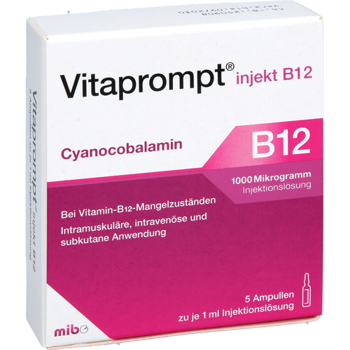 Vitaprompt Injekt B12 1000 Ug Injektionslösung 5x1 ml MIBE GmbH Arzneimittel bei onfy.de kaufen 19690467