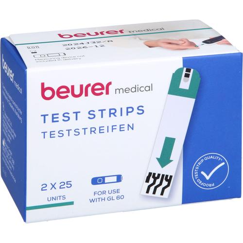 Beurer Gl60 Blutzucker-Teststreifen 2x25 St 1001 Artikel Medical bei onfy.de kaufen 19768525